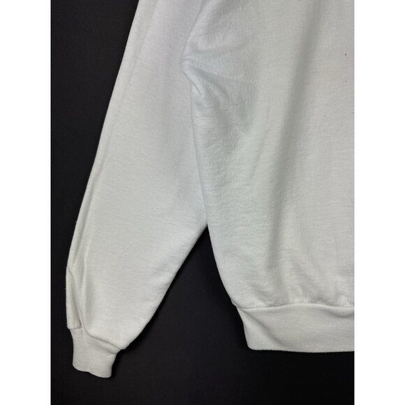 Vintage 90s Jack Russell Dog Animal Pet Art White Crewneck Large - Picture 14 of 16